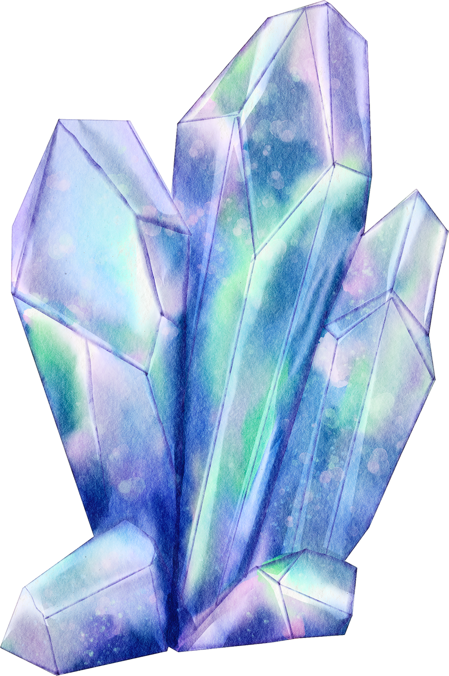 watercolor crystal